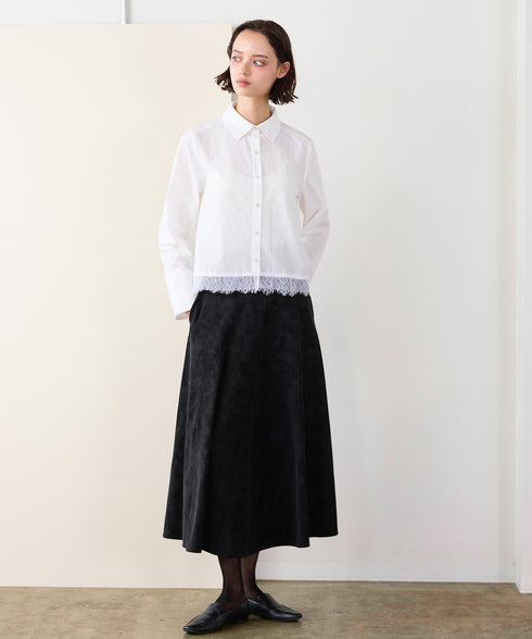 eco-suede circular skirt