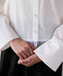 <9/4発売>pearl hem lace flare shirt