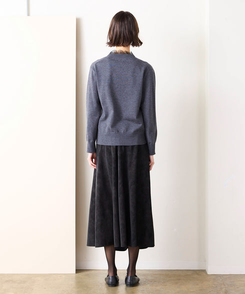14G wool layered scallop-lace top