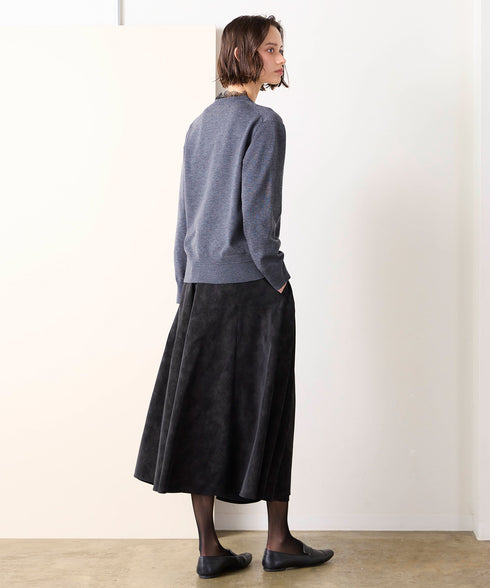 14G wool layered scallop-lace top