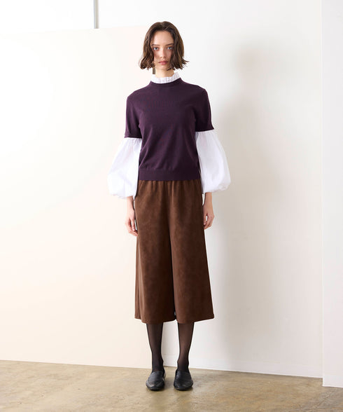 【先行予約1000ポイントプレゼント】14G wool 2way sleeve top