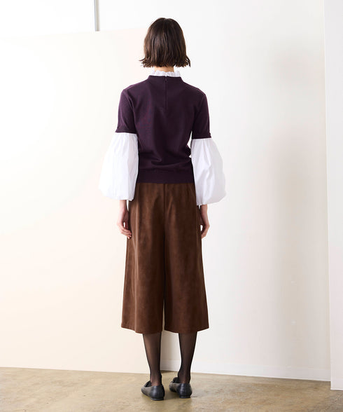 【先行予約1000ポイントプレゼント】14G wool 2way sleeve top