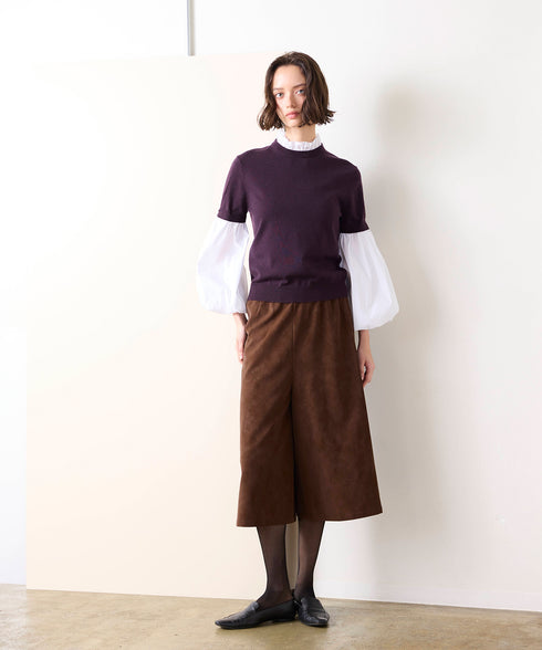 【先行予約1000ポイントプレゼント】14G wool 2way sleeve top