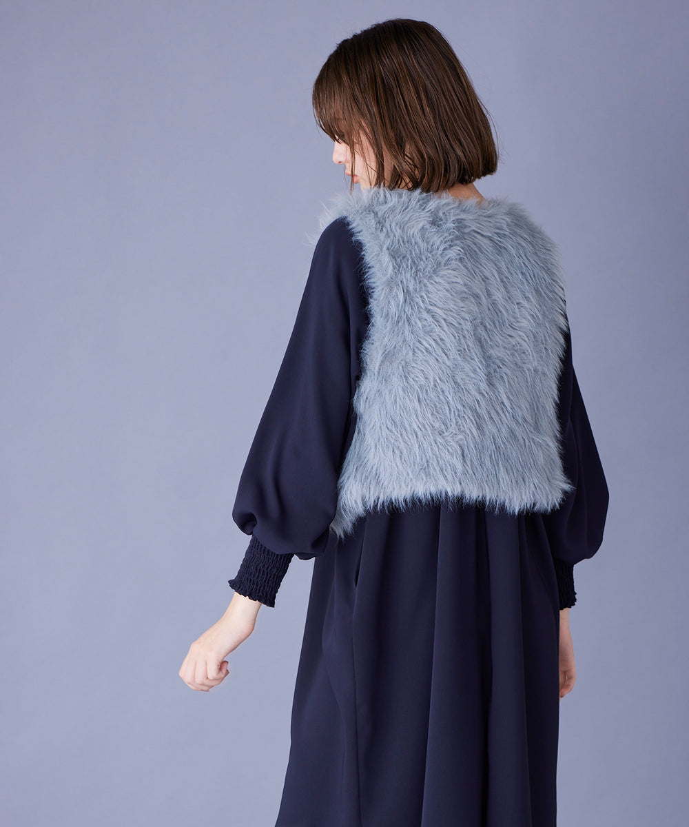 shaggy knit 2way vest – MARILYN MOON OFFICIAL ONLINE SHOP