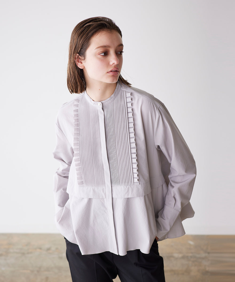 Tuck frill flare washer shirt – MARILYN MOON OFFICIAL ONLINE SHOP