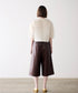 soft eco-leather half pants