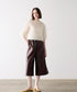 soft eco-leather half pants