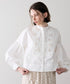 【SOI-MeME】code embroidery pearl blouse