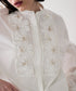 【SOI-MeME】code embroidery pearl blouse