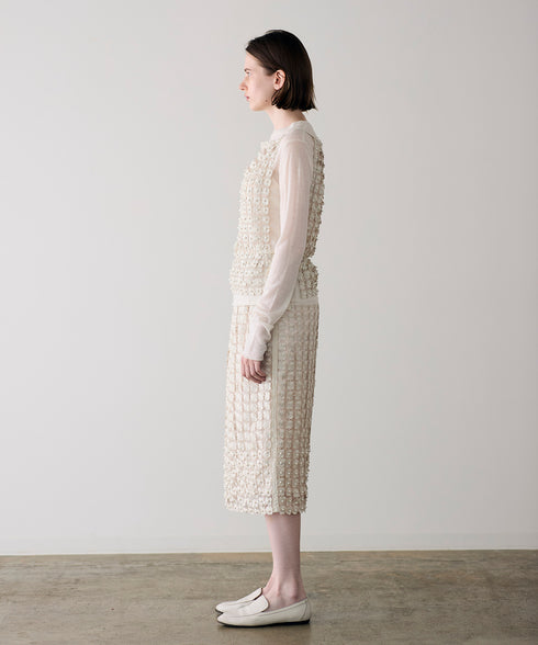 【SOI-MeME】pearl lame lace skirt