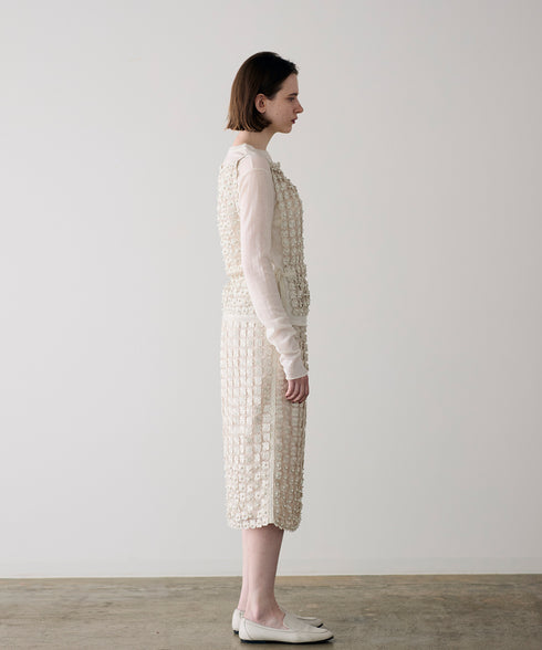 【SOI-MeME】pearl lame lace skirt