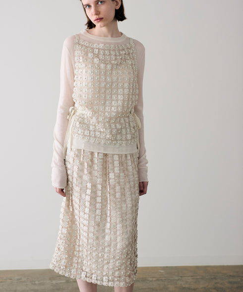 【SOI-MeME】pearl lame lace cami-bolero