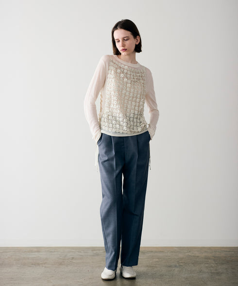 【SOI-MeME】pearl lame lace cami-bolero