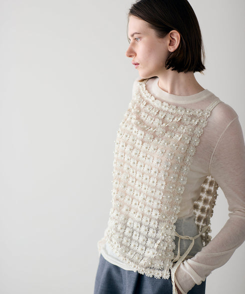 【SOI-MeME】pearl lame lace cami-bolero