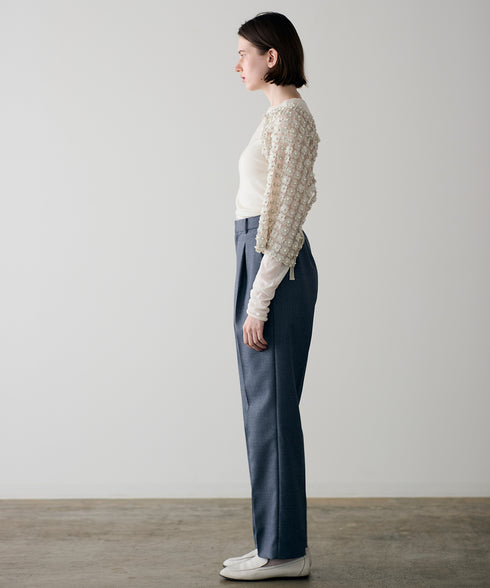 wool saxony straight pants