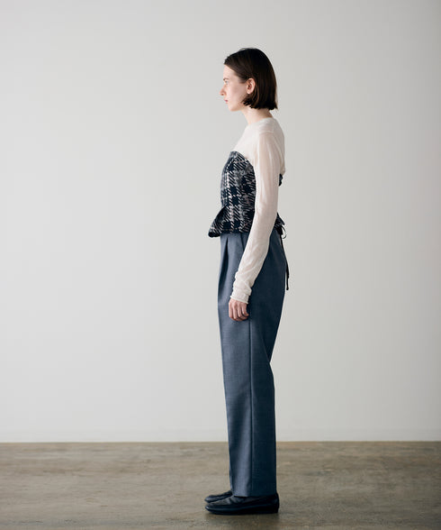 【SOI-MeME】check lame jacquard bustier