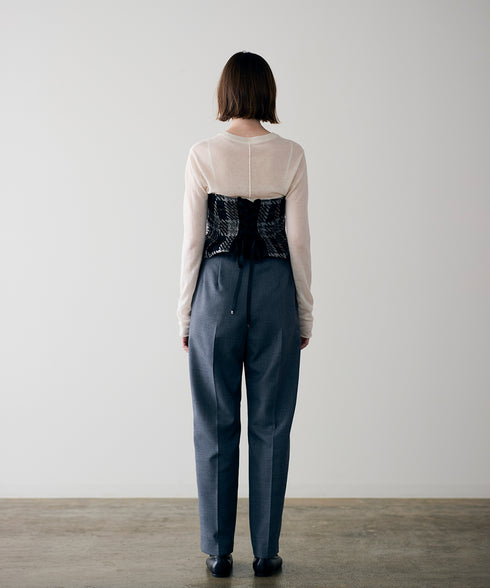 【SOI-MeME】check lame jacquard bustier