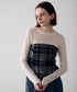 【SOI-MeME】check lame jacquard bustier