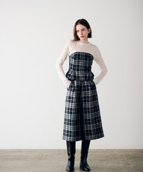 【SOI-MeME】check lame jacquard bustier