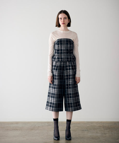 【SOI-MeME】check lame jacquard half pants