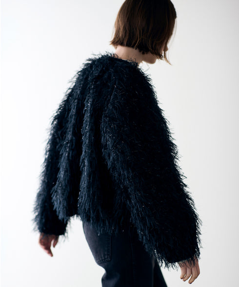 【SOI-MeME】sheer fringe jacket