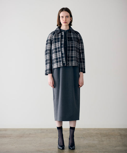 【SOI-MeME】check lame jacquard jacket