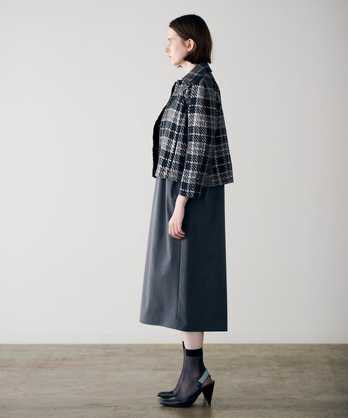 【SOI-MeME】check lame jacquard jacket