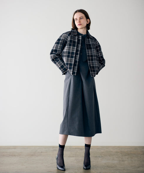 【SOI-MeME】check lame jacquard jacket