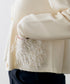 【SOI-MeME】sheer fringe cocoon cardigan