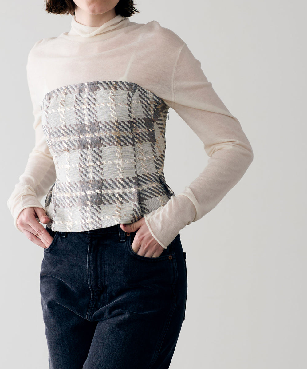 Soymeソンメ SOI-MeME】check lame jacquard bustier – MARILYN MOON