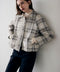 【SOI-MeME】check lame jacquard jacket