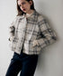 【SOI-MeME】check lame jacquard jacket