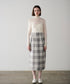 【SOI-MeME】check lame jacquard skirt