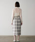 【SOI-MeME】check lame jacquard skirt