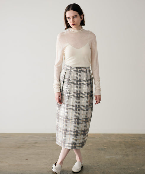 16g sheer wool high neck knit