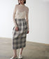 【SOI-MeME】check lame jacquard skirt