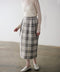 【SOI-MeME】check lame jacquard skirt