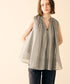 sheer starched cotton gather blouse