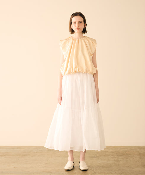 viscose satin balloon blouse