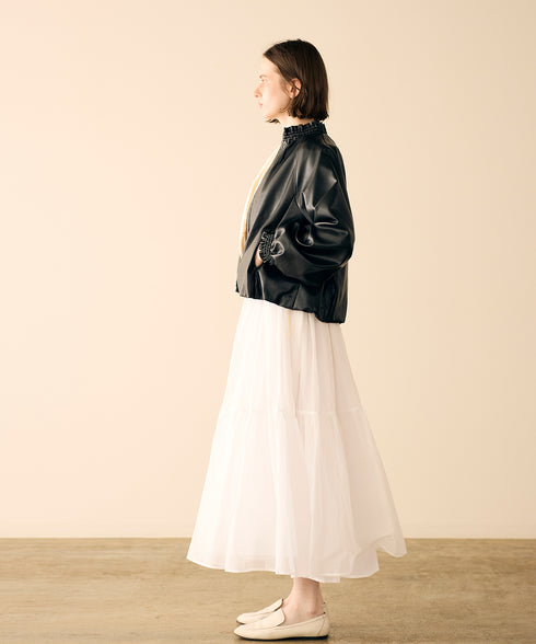 soft eco-leather blouson