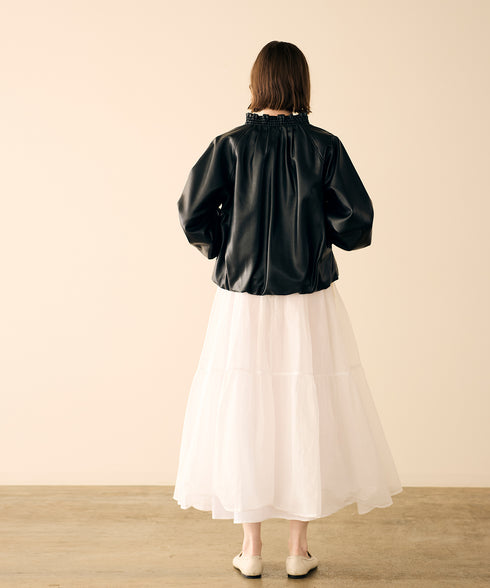 soft eco-leather blouson