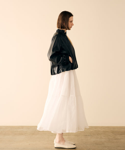 soft eco-leather blouson