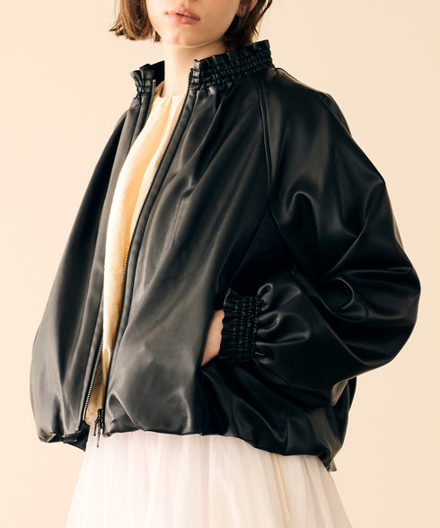 soft eco-leather blouson