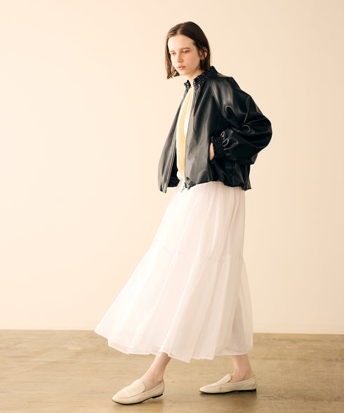 soft eco-leather blouson