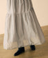 【再入荷】sheer starched cotton gather dress
