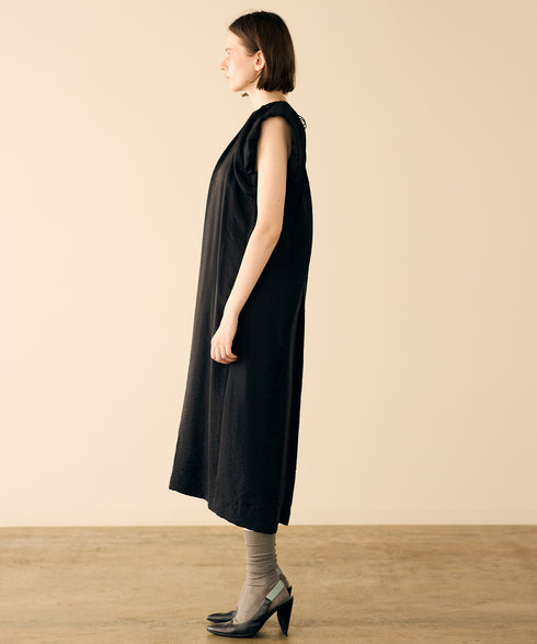 viscose satin balloon dress