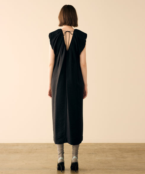 viscose satin balloon dress