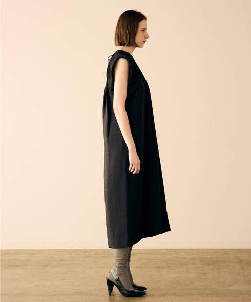 viscose satin balloon dress