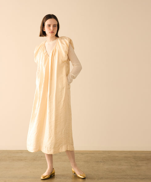 viscose satin balloon dress