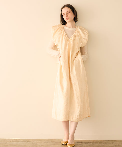 viscose satin balloon dress